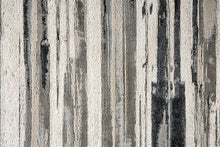 4' X 6' Silver Gray And Black Abstract Area Rug