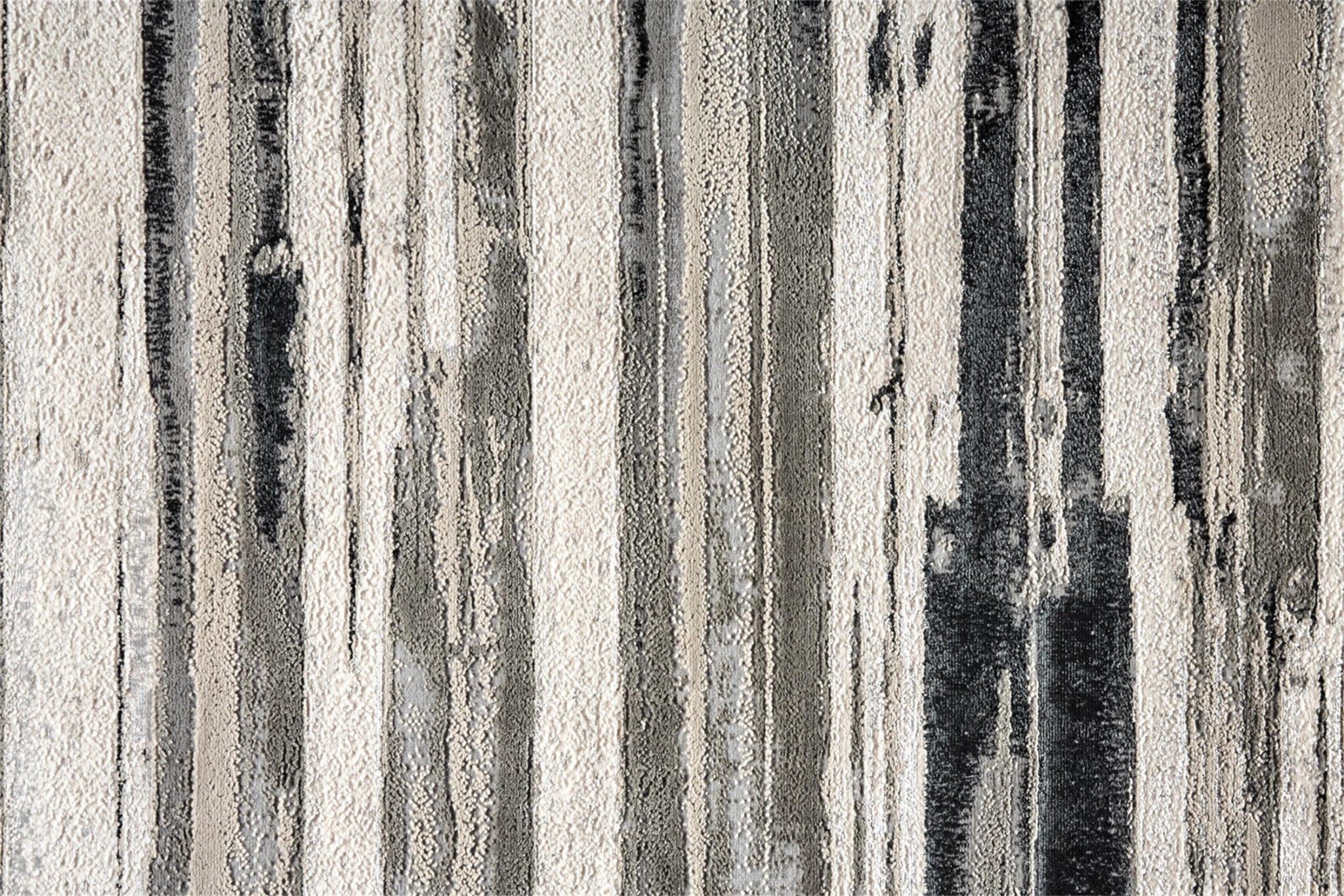 4' X 6' Silver Gray And Black Abstract Area Rug