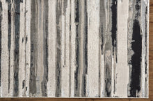 4' X 6' Silver Gray And Black Abstract Area Rug