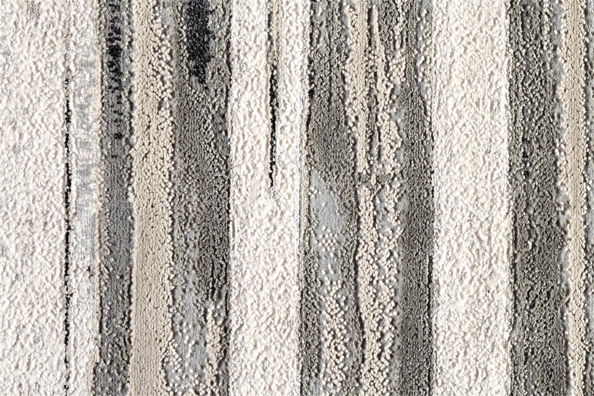 4' X 6' Silver Gray And Black Abstract Area Rug