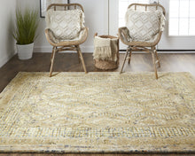 4' X 6' Tan Blue And Gray Wool Floral Tufted Handmade Stain Resistant Area Rug