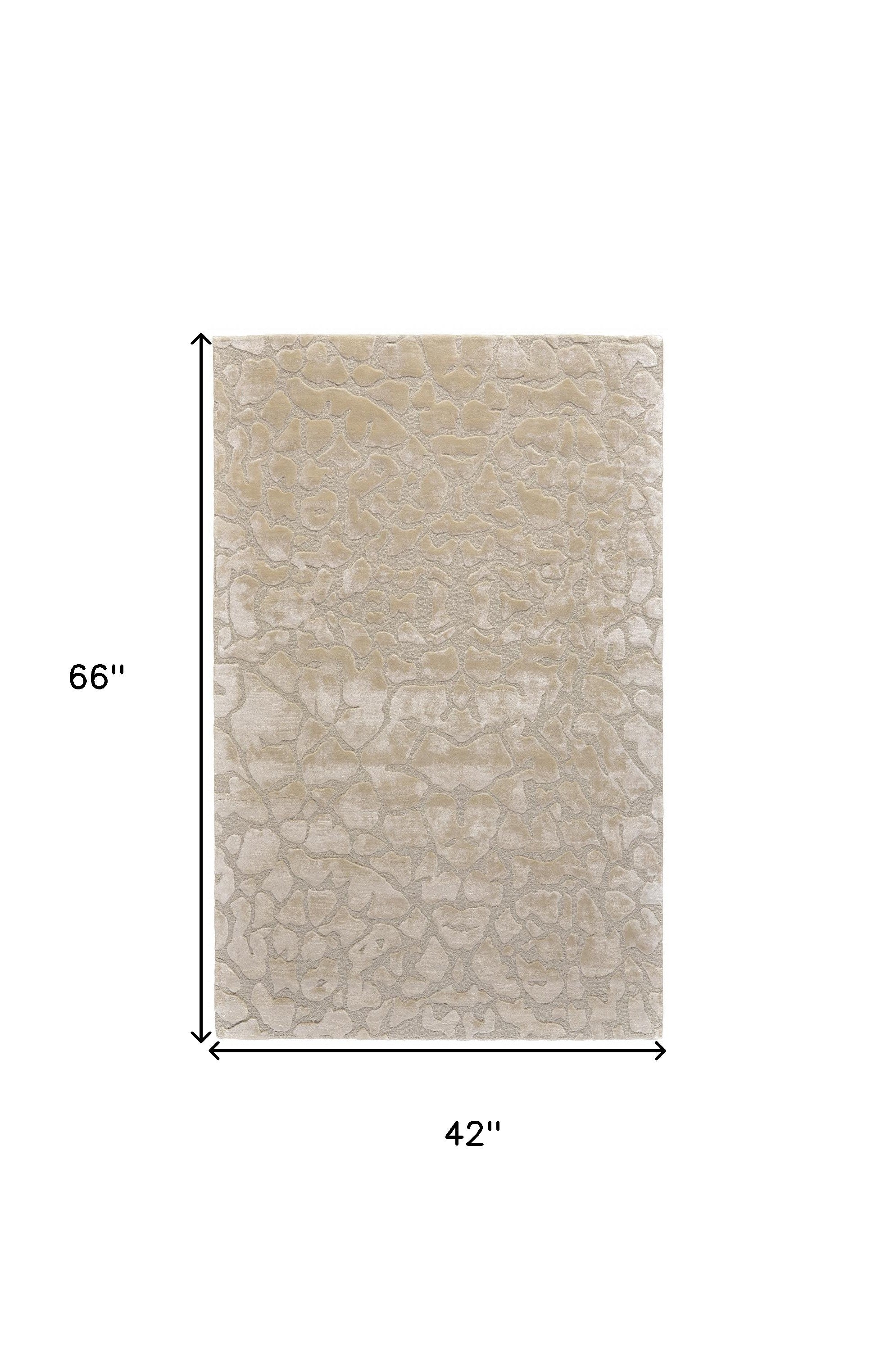 5' X 8' Gray And Silver Abstract Tufted Handmade Area Rug