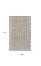 4' X 6' Taupe Ivory And Tan Wool Abstract Tufted Handmade Area Rug