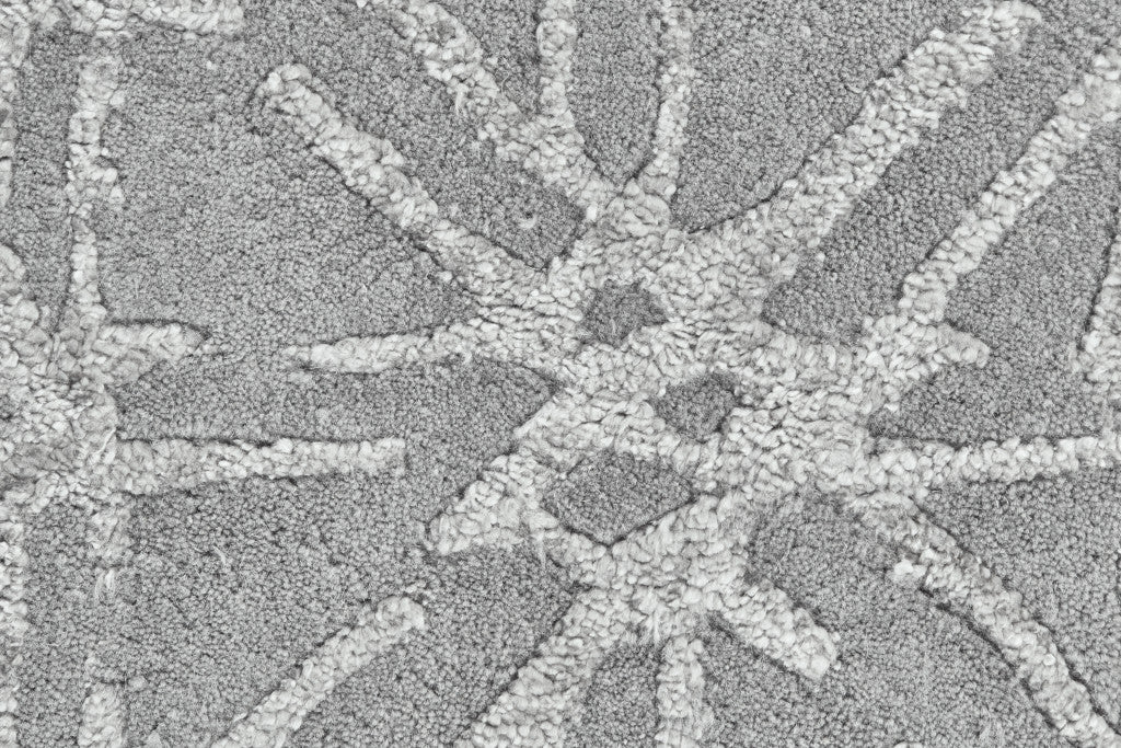 4' X 6' Taupe Ivory And Tan Wool Abstract Tufted Handmade Area Rug