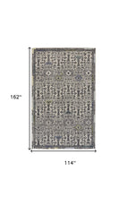 Gray Ivory And Black Wool Geometric Tufted Handmade Area Rug - 4' x 6'