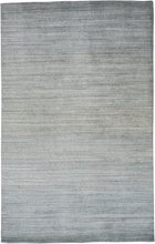 Green Blue And Tan Ombre Hand Woven Area Rug - 4' x 6'