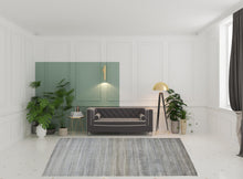 Green Blue And Tan Ombre Hand Woven Area Rug - 4' x 6'