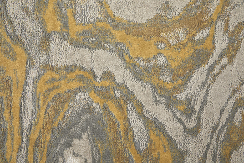 Green Blue And Tan Ombre Hand Woven Area Rug - 4' x 6'