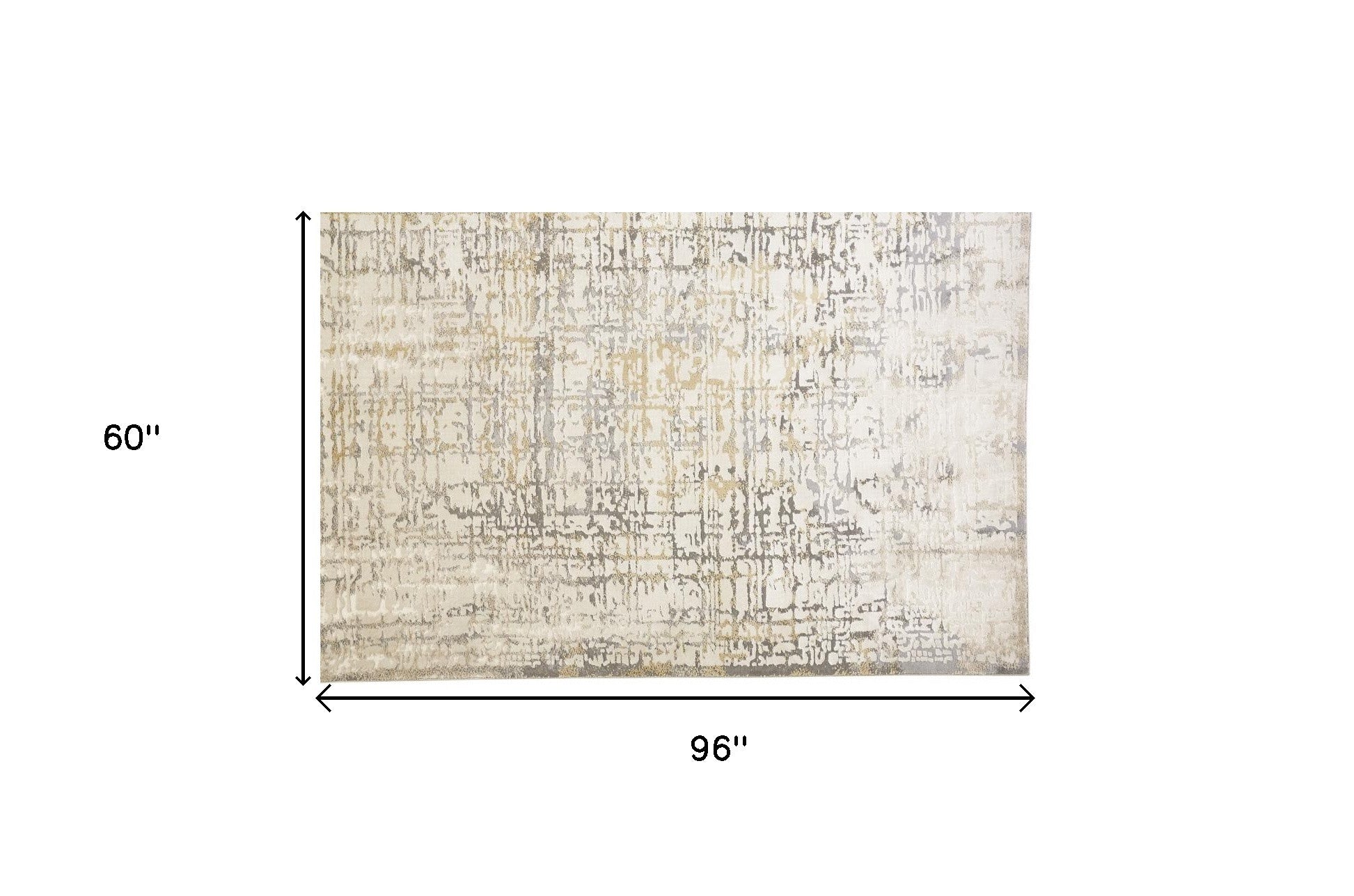 Green Blue And Tan Ombre Hand Woven Area Rug - 4' x 6'