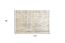 Green Blue And Tan Ombre Hand Woven Area Rug - 4' x 6'