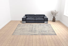 Green Blue And Tan Ombre Hand Woven Area Rug - 4' x 6'