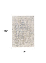 5' X 8' Ivory And Tan Abstract Hand Woven Area Rug