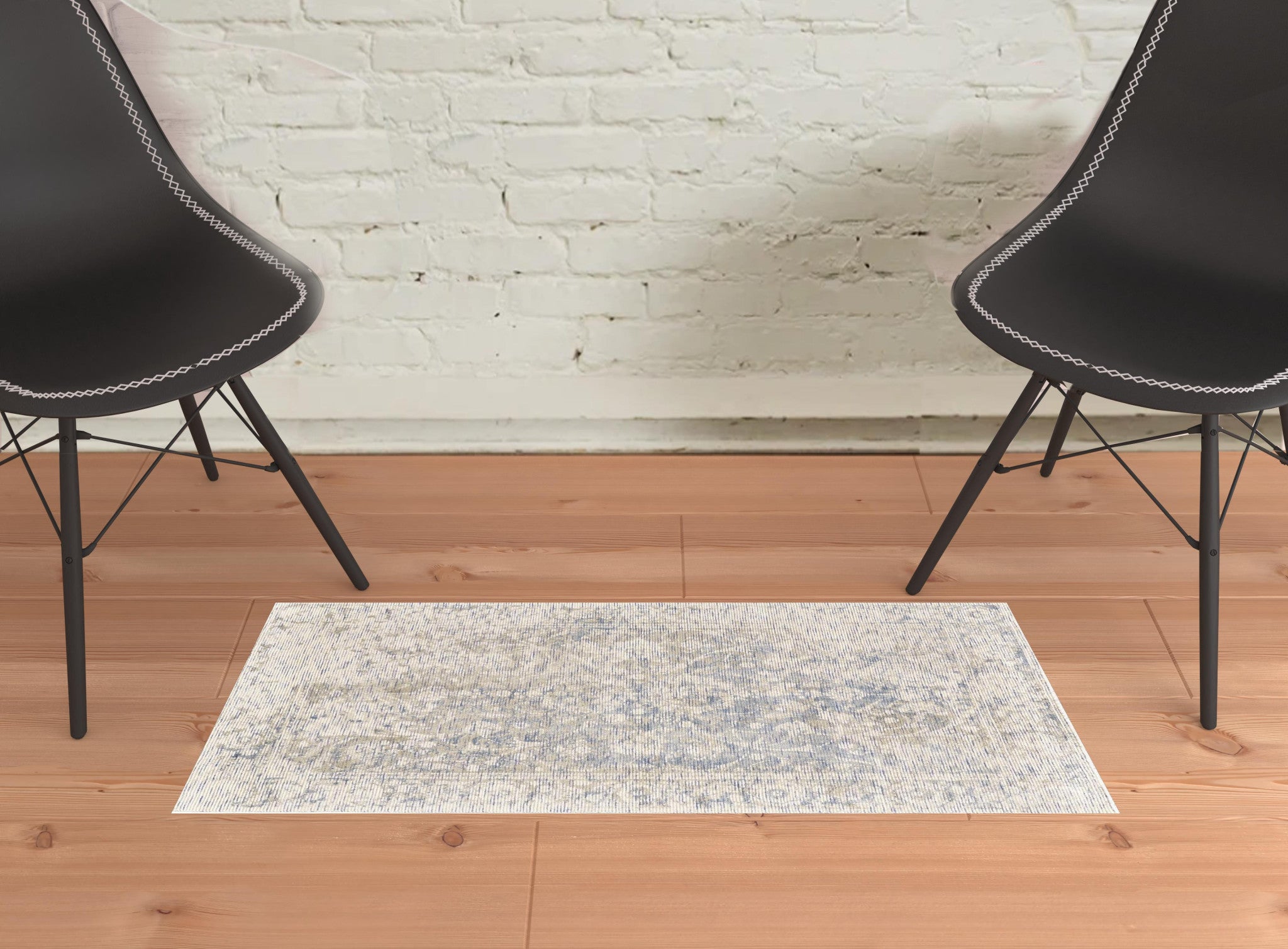 5' X 8' Ivory And Tan Abstract Hand Woven Area Rug