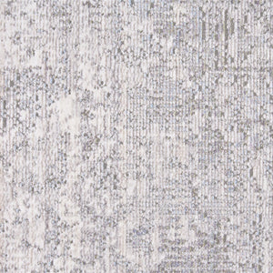 3' X 5' Gray Ivory And Taupe Abstract Distressed Area Rug With Fringe