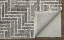 4' X 6' Taupe Gray And Tan Wool Geometric Tufted Handmade Area Rug