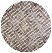 4' X 6' Taupe Gray And Tan Wool Geometric Tufted Handmade Area Rug