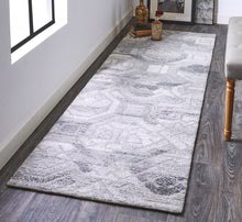 Gray Ivory And Taupe Wool Abstract Tufted Handmade Area Rug - 4' x 6'