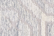 Gray Ivory And Taupe Wool Abstract Tufted Handmade Area Rug - 4' x 6'