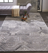 Gray Ivory And Taupe Wool Abstract Tufted Handmade Area Rug - 4' x 6'
