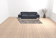 4' X 6' Gray Ivory And Silver Abstract Stain Resistant Area Rug