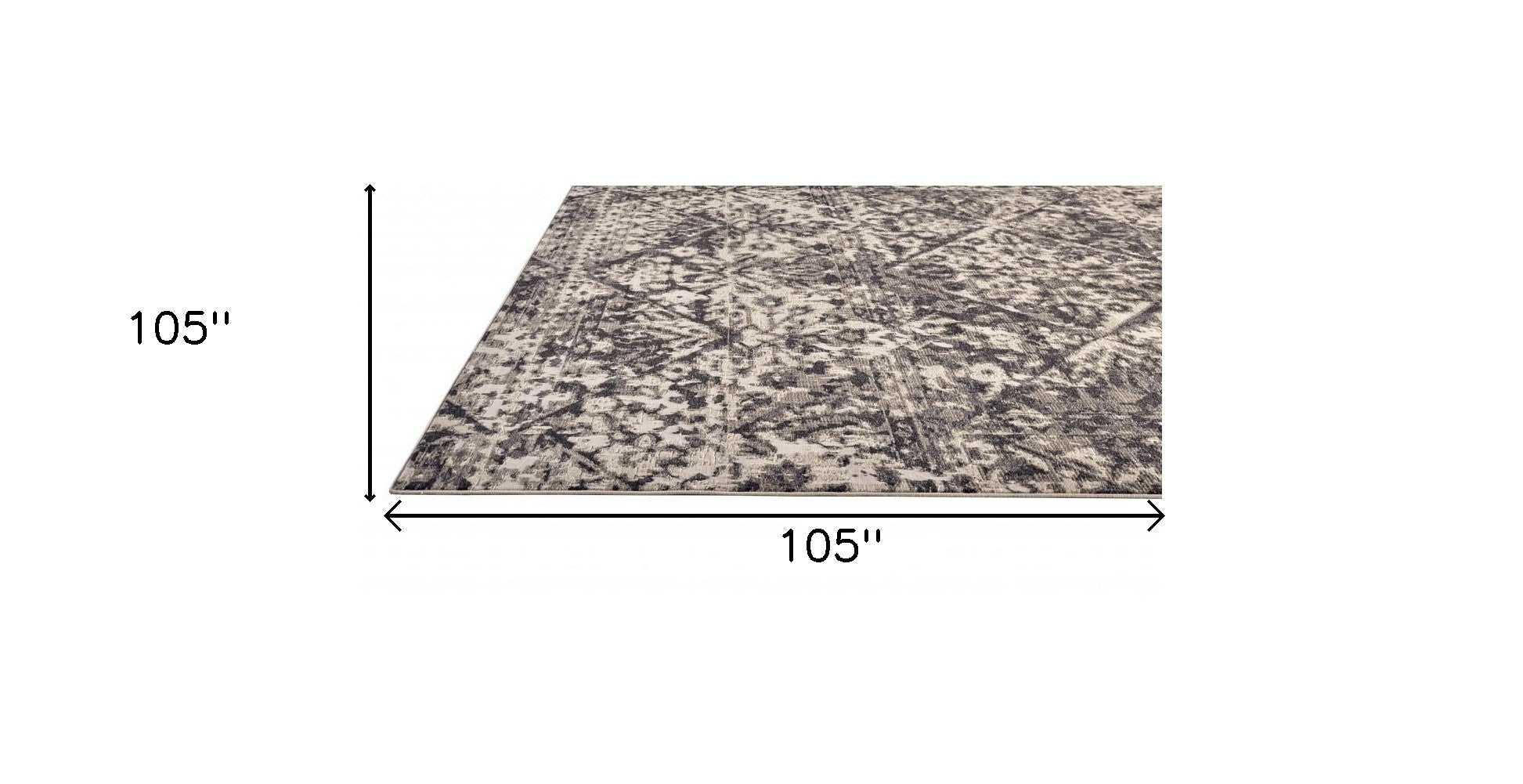 4' X 6' Gray Ivory And Silver Abstract Stain Resistant Area Rug