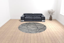 4' X 6' Taupe Gray And Ivory Abstract Stain Resistant Area Rug