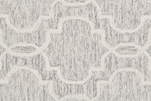 5' X 8' Blue Gray And Ivory Wool Geometric Tufted Handmade Stain Resistant Area Rug