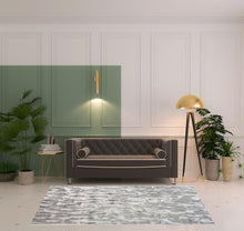 4' X 6' Gray Taupe And Silver Abstract Tufted Handmade Area Rug