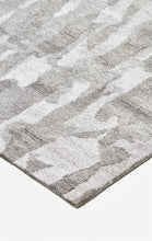 4' X 6' Gray Taupe And Silver Abstract Tufted Handmade Area Rug
