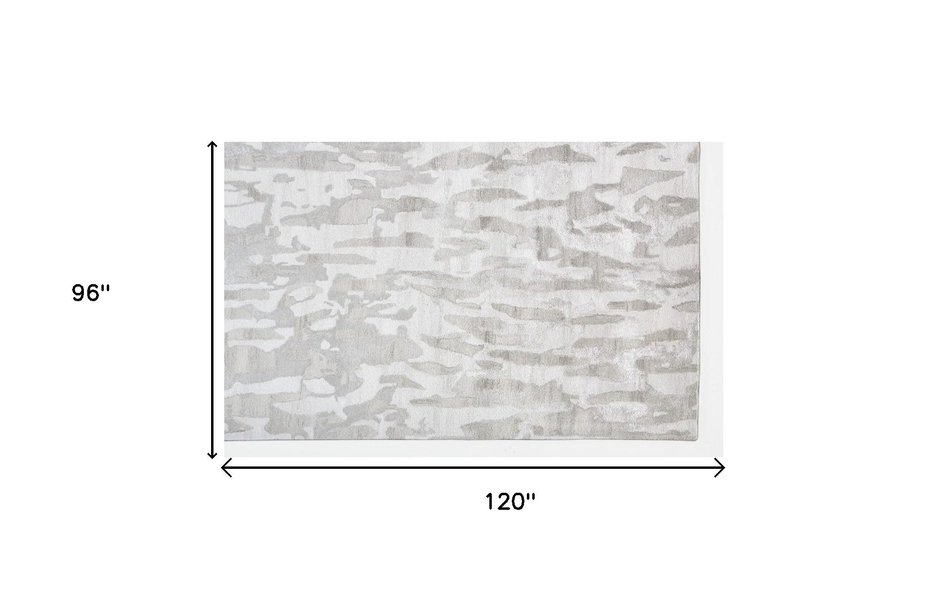 4' X 6' Gray Taupe And Silver Abstract Tufted Handmade Area Rug