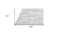 4' X 6' Gray Taupe And Silver Abstract Tufted Handmade Area Rug