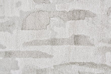 4' X 6' Gray Taupe And Silver Abstract Tufted Handmade Area Rug