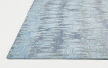 Blue Green And Gray Abstract Tufted Handmade Area Rug - 4' X 6'