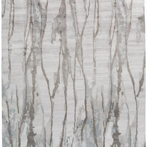 4' X 6' Taupe Ivory And Gray Abstract Tufted Handmade Area Rug