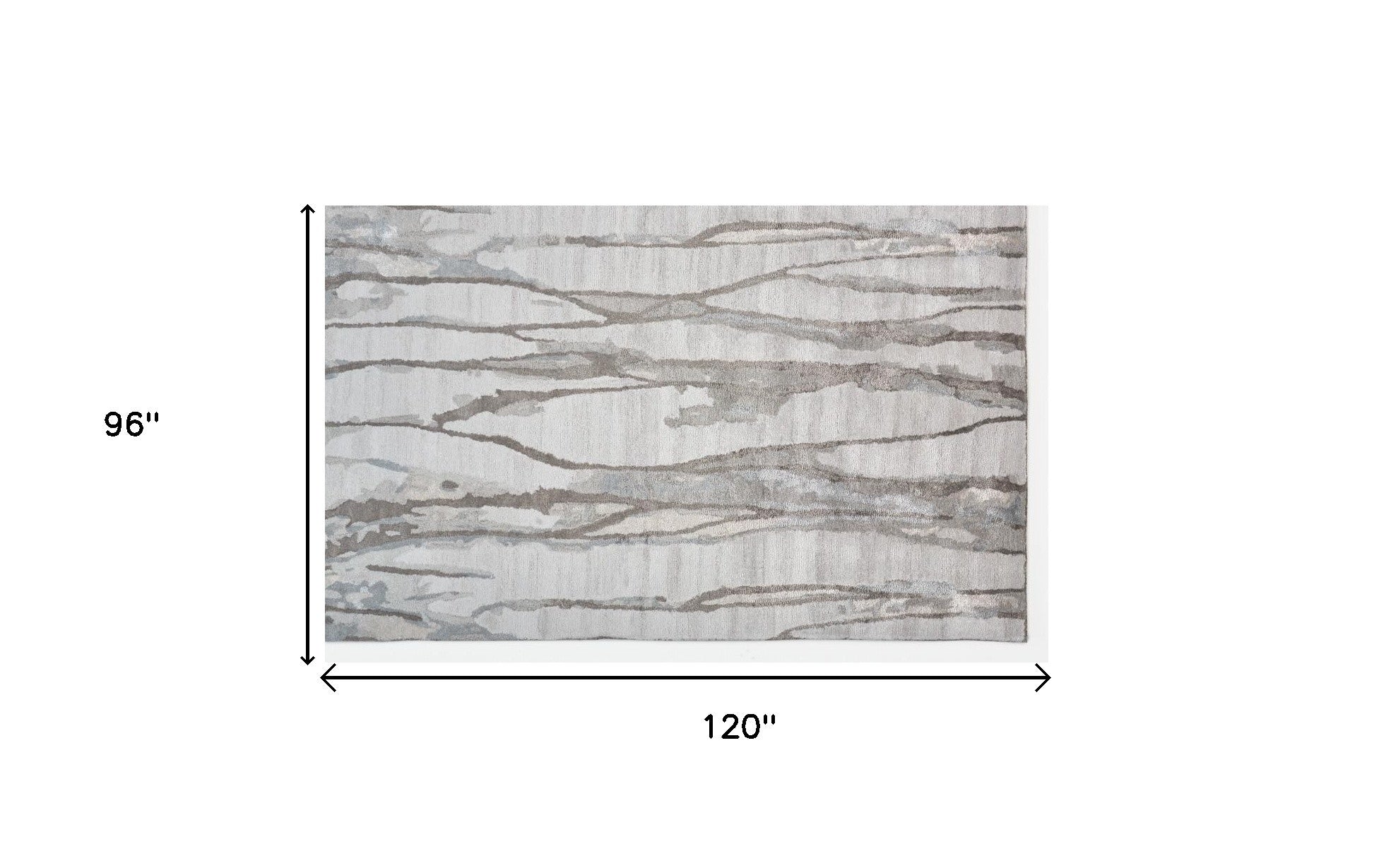 4' X 6' Taupe Ivory And Gray Abstract Tufted Handmade Area Rug