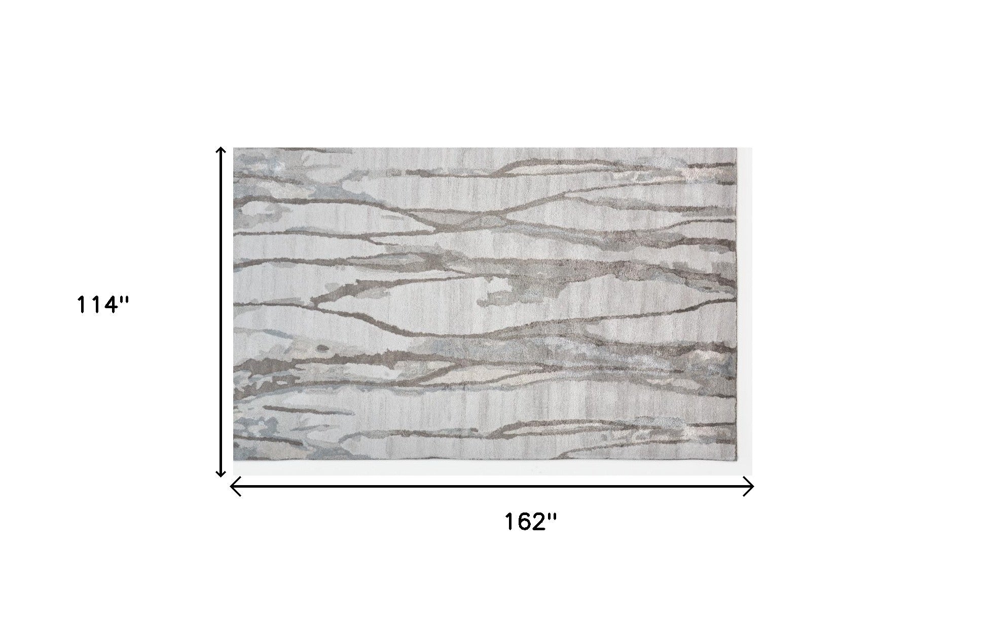 4' X 6' Taupe Ivory And Gray Abstract Tufted Handmade Area Rug