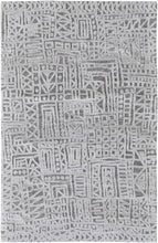 4' X 6' Gray And Silver Geometric Stain Resistant Area Rug