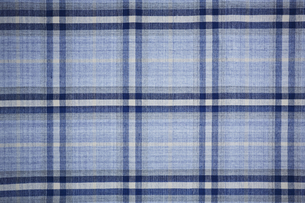 Blue Green And Black Abstract Hand Woven Stain Resistant Area Rug - 4' x 6'