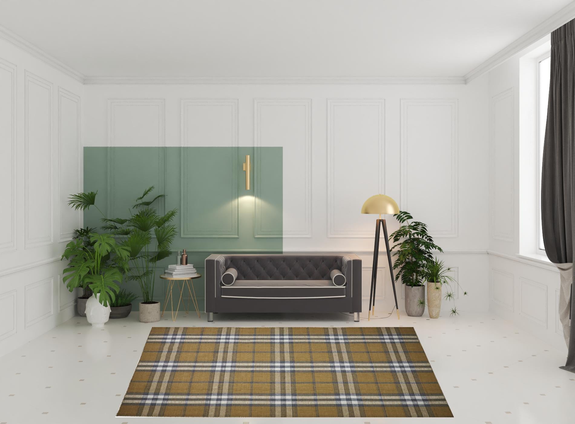 Blue Green And Black Abstract Hand Woven Stain Resistant Area Rug - 4' x 6'