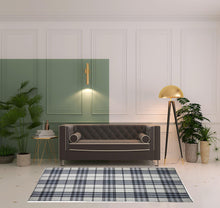 Blue Green And Black Abstract Hand Woven Stain Resistant Area Rug - 4' x 6'