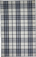 Blue Green And Black Abstract Hand Woven Stain Resistant Area Rug - 4' x 6'