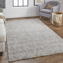 4' X 6' Gray And Black Hand Woven Area Rug