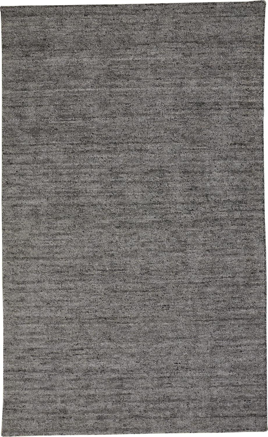 4' X 6' Gray And Black Hand Woven Area Rug