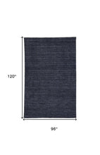 4' X 6' Gray And Black Hand Woven Area Rug