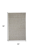 4' X 6' Gray And Black Hand Woven Area Rug