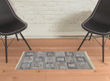 Gray Taupe And Tan Geometric Hand Woven Stain Resistant Area Rug With Fringe - 4' x 6'