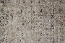 2' X 3' Taupe Ivory And Gray Abstract Distressed Area Rug With Fringe