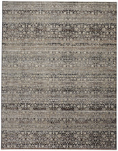 2' X 3' Gray Ivory And Tan Abstract Distressed Area Rug With Fringe