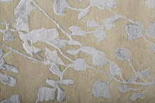 5' X 8' Blue Wool Floral Tufted Handmade Area Rug