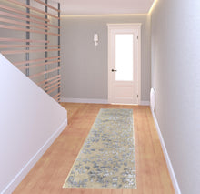 5' X 8' Blue Wool Floral Tufted Handmade Area Rug